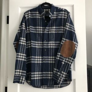 J. Crew Plaid Flannel with Elbow Patches